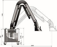 Cleango Fume Extractor Dimensions