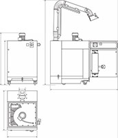 Jetclean DF Self-Cleaning Extractor Dimensions-1