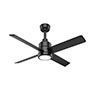 Matte Black Trak Fan with Light